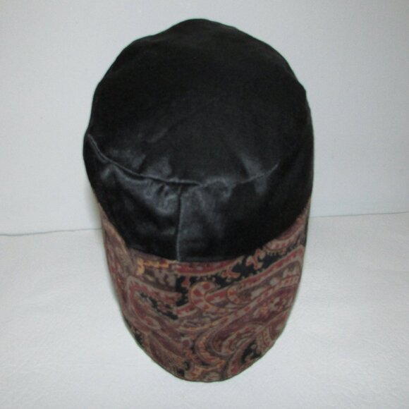 Paisley Velvet Pillbox Hat and Scarf Set - Picture 12 of 16